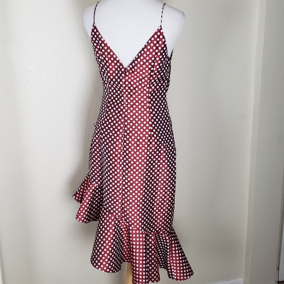 Polka Dot Ruffle Cocktail Dress Keepsake The Label - Picture 4 of 9